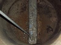 Small image of drain clog found during hydrojetting